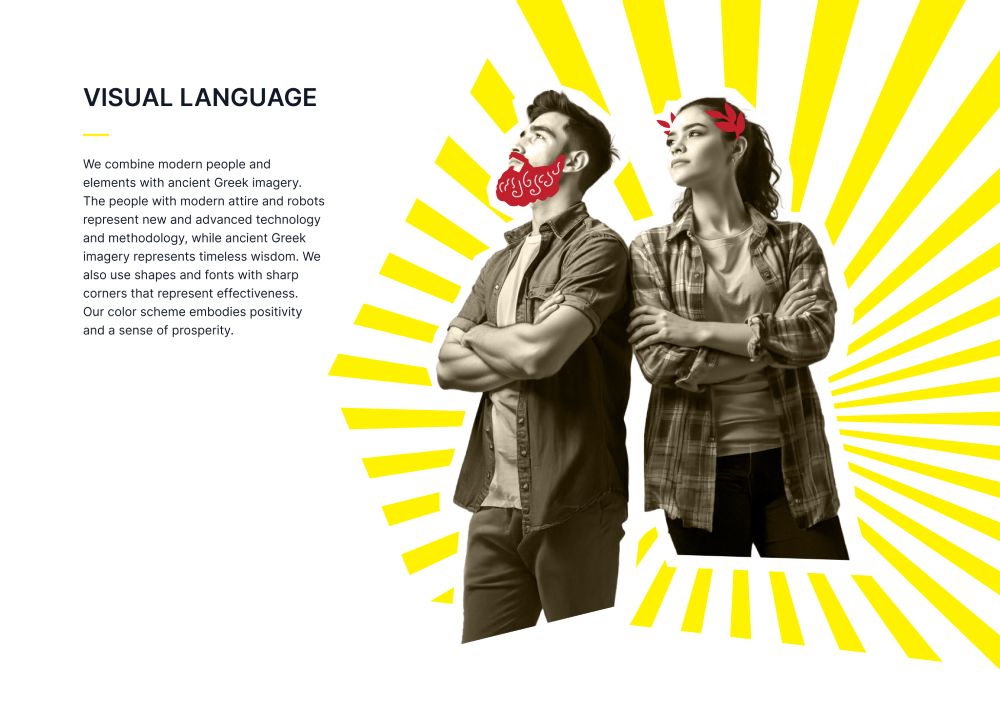 Executive leadership brand identity marketing collateral by Pixalty